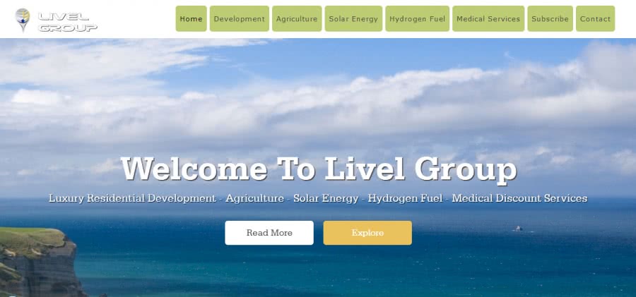 Ιστοσελίδα ομίλου επιχειρήσεων Livel Group